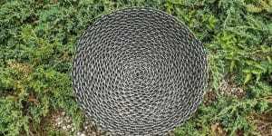 изготовление очага для костра из цепи