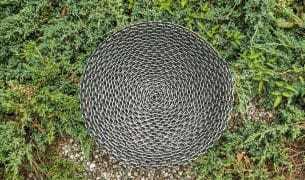 изготовление очага для костра из цепи